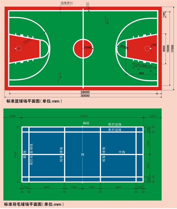 PU球场、网球场、蓝球场、排球场(图1)
